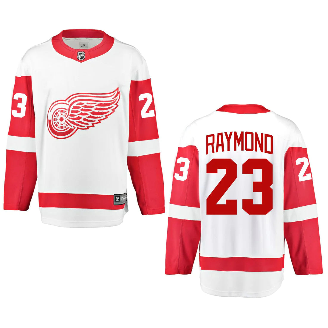 NHL Lucas Raymond Detroit Red Wings 23 Jersey